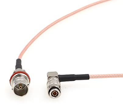 SZRMCC DIN1.0/2.3 Stecker auf BNC Buchse RG179 75ohm HD SDI Koaxialkabel für 4K Videokamera Monitor Recorder (rechter Winkel DIN 1.0/2.3, 1m)