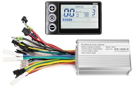 Kunray E Roller Controller mit LCD-Display-Bedienfeld 24V 36V 48V Brushless Motor Controller Kit 350W Motor Controller für Elektroroller Ebike Controller 48V Brushless Controller