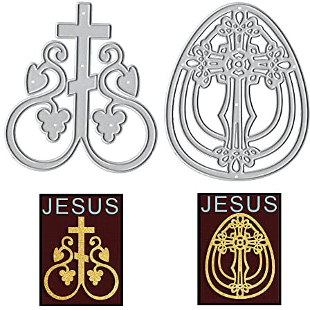 Osterei-Stanzformen aus Metall für Kartenherstellung, christliche Blume, Spitze, Kreuz, Stanzformen für DIY, Dekoration, Papier, Basteln, Karten, Scrapbooking, Papieralbum, Stempel