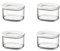 Mepal 4-tlg Vorratsdosen Spar-Set Modula 175 ml Weiß Vorratsdose Frischhaltedose - ideal für die Aufbewahrung von trockenen Lebensmitteln
