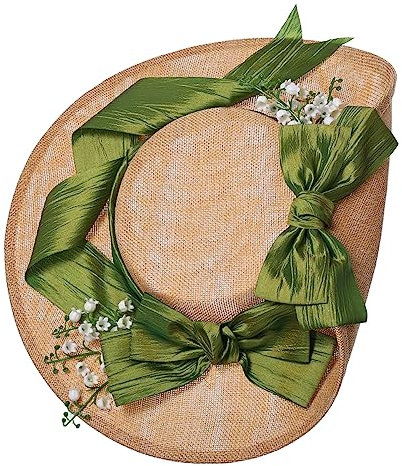 COSDREAMER Sonnenhut für Frauen, viktorianischer Stil, Schleifen, Blumen, Strohhüte (M)