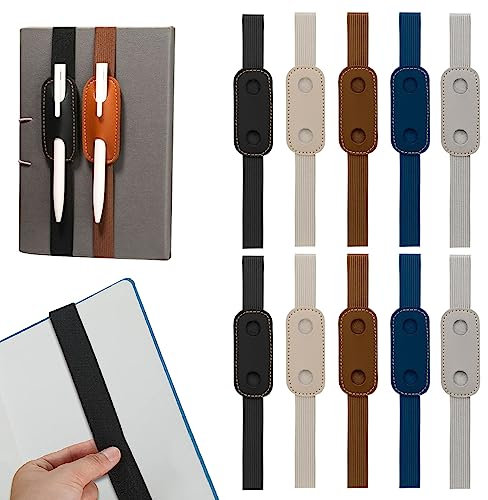 10pcs Elastic Band Stifthalter für Notebook farbenfrohe Pu Leder Journal Journal Penhalter abnehmbarer Stifthülsen Beutel Halten Sie 1 Stift für das Meeting Notebook Journal