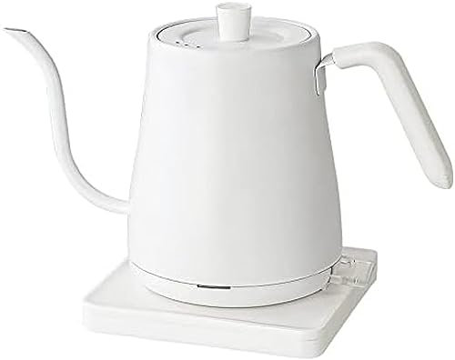 Bouilloire Électrique À Col De Cygne, Arrêt Automatique pour Protection Contre L'ébullition À Sec, Moins De 1 L, Arrêt Automatique, Doublure en Acier Inoxydable 304,Blanc,Concord12