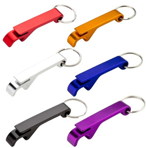 Bottle Opener Keychain, 6 Pcs Bottle Opener Keyring, Aluminum Claw Bar Keyring Bottle Openers Pocket Beer Bottle Openers, Bottle Opener Keyring, Mini Bottle Openers Keys, for Daily Use and Gift