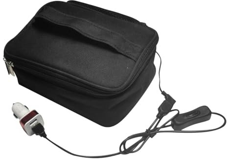 Calentador de alimentos portátil USB, calentador de almuerzo portátil de tela Oxford impermeable, calentador de lonchera eléctrico de calentamiento rápido, luces indicadoras Calentador de lonchera USB