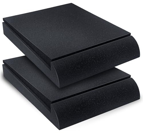 Liquid Stands Schallisolationspads für Studio-Monitore, 15,2 cm - 20,3 cm, hochdichte Schaumstoff-Pads verhindern Vibrationen, abgewinkelte Lautsprecher-Erhöhung