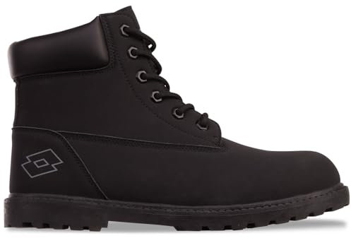 Lotto Maemoore Mid Unisex, Bota a la Altura de la Pantorrilla Adulto, Negro, 45 EU