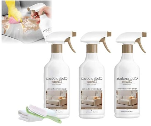 Waschfreies Reinigungsspray für Sofa, wasserloses Tech-Stoff-Sofa-Reinigungsset, Couch-Stoffreiniger-Spray mit Bürste, Sofa-Reiniger-Sprühstoff, Kaffeefleckenentferner, Stoffreiniger für Möbel (3