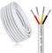5 Meter 20AWG 4x0,5mm² Elektrischer Kabel, 4 Adriges Kabel 5V/12V/24V/300V Weiß Verzinntes Kupferkabel, Flexibel und Weich Niedrige Impedanz Hohe Temperaturbeständigkeit Verlängerungskabel