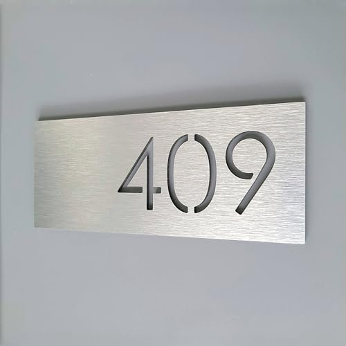 Aluminium composite - Numéro de bureau d'hôtel pour chambre intérieure extérieure personnalisée - Panneaux de maison modernes pour mur Plaque d'adresse. Numéros de maison