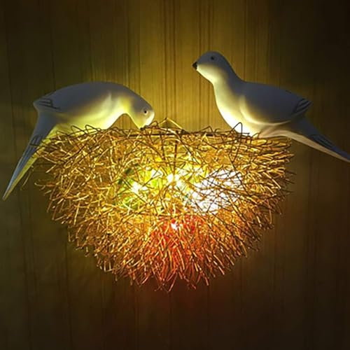 Vogelhaus-LED-Wandleuchte, Vogelhaus-förmige Kreative Kunst-Wandleuchter mit G4-Lampensockel, Acryl-Lampenschirm, Modernes Dekoratives Nachtlicht für Schlafzimmer, Wohnzimmer, Flur