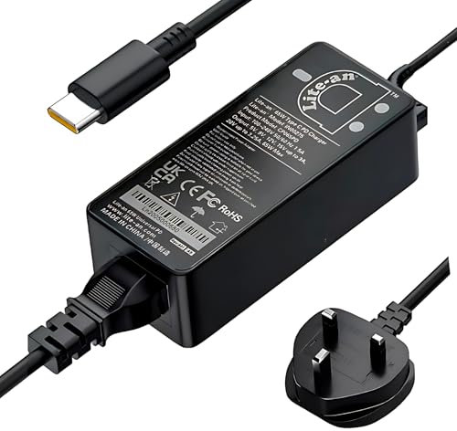 Lite-an USB C Charger 65W - Laptop Charger - Universal Compatibility for Lenovo, Dell, Acer, Asus, HP - Adaptive Charging (61W 60W 45W 30W) - Reliable and Durable with Extra Long Cord (Pack of 20)