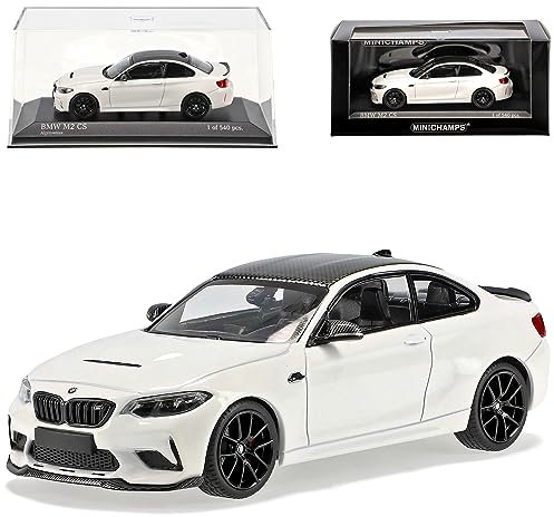Generisch B*M*W 2er F22 M2 CS Competition Coupe Weiss mit schwarzen Felgen Modell 2013-2021 Version Ab 2020 limitiert 1 von 540 Stück 1/43 Minichamps Modell Auto