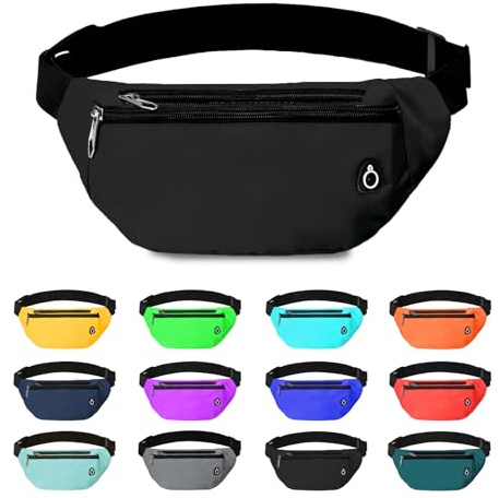 Fanny Pack for Women Men,Crossbody Fanny Pack Water Resistant Sports Waist Bag Pack, Belt Bag for Travel Hiking Running
