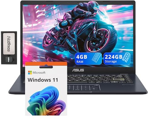 ASUS Ordinateur portable FHD 14, processeur Intel Pentium N6000, 4 Go de RAM, 224 Go de stockage (64 Go eMMC + station d'accueil 160 Go), carte graphique Intel UHD, webcam, Bluetooth, Win 11, Star