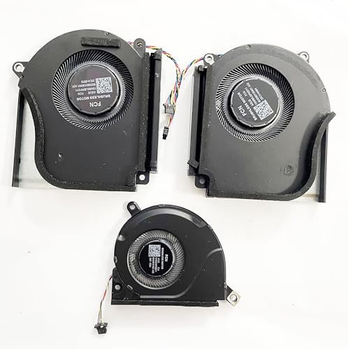 Fleshy Leaf Replacement CPU+GPU+Small Cooling Fan for ASUS ROG Strix G16 G614J G634J G614JV G614JI G614JJ DFS5F22B04954C FS3N 5V DFSCK22115181D FS3M DFSCK22D05883C FQ69 DC12V 1A