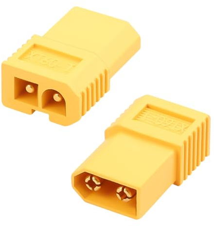 QIANRENON XT60 auf Big-Tamiya Plug Adapter 15A XT60 Stecker auf 2Pin-Tamiya Anschluss Modellbau Batterie ESC Konverter, Kompatibel Tamiya Stecker, für Modellflugzeug Drohnen ESC Motoren, 2Pcs
