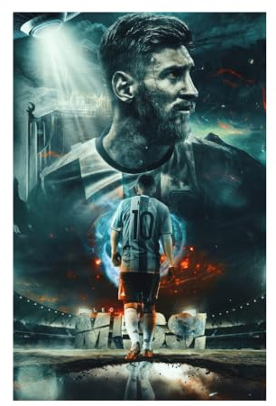 Generisch Fußballstar-Poster,Fußballstars Kunstdruck – Künstlerische Leinwand-Wanddekoration 40x60 cm(ohne Rahmen) (B)
