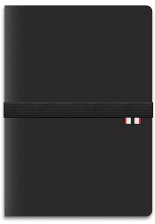 Studio Oh! Rambler nachfüllbares Notizbuch, 21,8 x 15,2 cm, Buch mit 3 A5-Heftchen, je 80 Seiten, liniertes Papier, Punktraster und leere Seiten zum Zeichnen oder Journaling, Gummiband und Innentasche