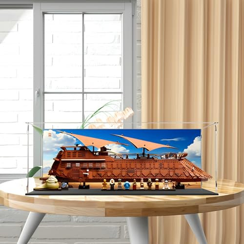 Acrylic Figures Display Box for LE-GO for 75397 Jabba's Sa-il Yachtt Acrylic Storage Box Dustproof Transparent Box Custom Display Case Storage Box (No Model)