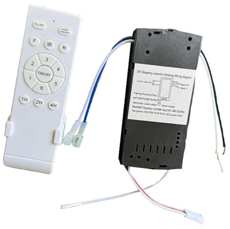 FewNvWa Kit de Télécommande pour Ventilateur de Plafond Professionnel Multifonctionnel à 6 Vitesses