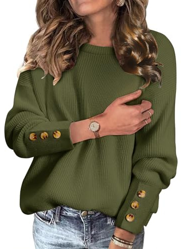 Vijamiy Maglione Donna Collo Rotondo Maglia Moda e Tempo Libero Sweatshirt Elegante Maglione Cashmere Pullover Autunnale Invernale Maglione Caldo