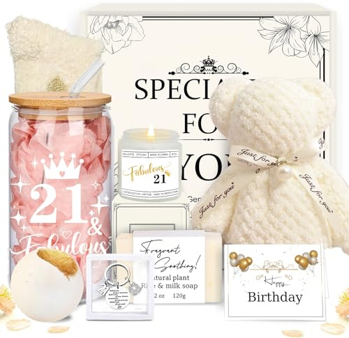 GemsLives 21st Birthday Gifts for Women Her - 21 Year Old Birthday Gifts for Women, Best Friend Female Wife Daughter Sister Girlfriend