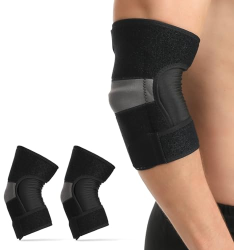 kichicho Ellenbogenbandage,Armbandage Ellenbogen,Verstellbare Ellenbogenbandage mit Klettverschluss für Männer und Frauen zur Linderung von Sehnenentzündungen und Schmerzen im Golferellenbogen (2)