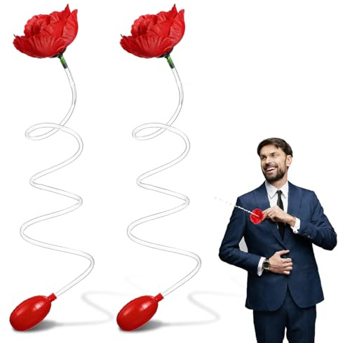 TOYANDONA 2 Stück Teiliges Wasser Spritz Rosen Streichspielzeug Wiederverwendbar Leicht zu Bedienen Lustiger Partyspaß für Erwachsene für Aprilscherz Halloween und Geburtstagsfeiern