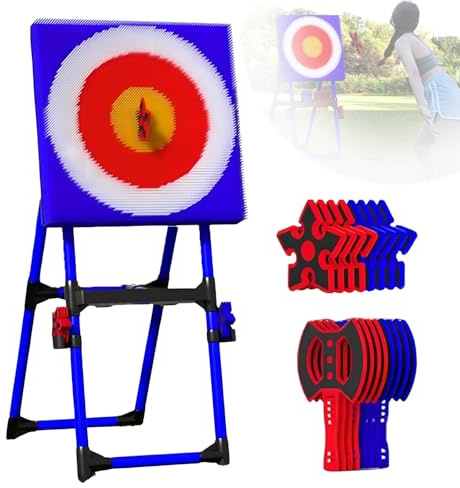 ZYGPH 2 in 1 Throwing Game Set with Flying Axes and Darts, Adjustable Target for Indoor and Outdoor Fun
