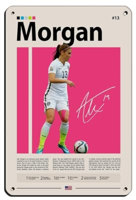 Alex Morgan Retro-Poster, Metall-Blechschild, schicke Kunst, Retro, Eisenmalerei, Bar, Menschen, Höhle, Café, Familie, Garage, Poster, Wanddekoration, 20 x 30 cm