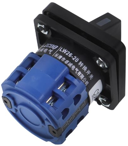 HOODANCOS Interruptor de Leva Rotativa de 2 Posiciones 550v 20A 8 Terminales Interruptor de Transferencia para Control de Motores y Sistemas Eléctricos Conmutador de Cambio
