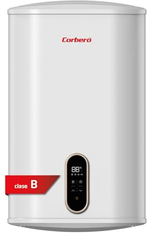 Corberó CTM505FL Elektrischer Doppeltank, 50 l, horizontale und vertikale Installation, Außenthermometer, regulierbares Thermostat, Korrosionsschutz, Energieeffizienz B