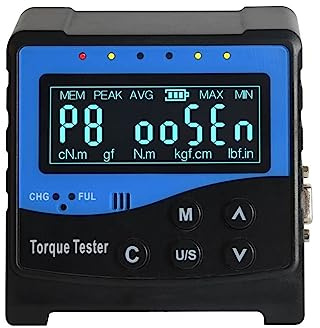 VXDEFP Digital Torque Wrench, 50Nm Protable Torque Wrench Tester Calibrate 1% Torque Adapter Tightening Bolts Torque and Fasteners
