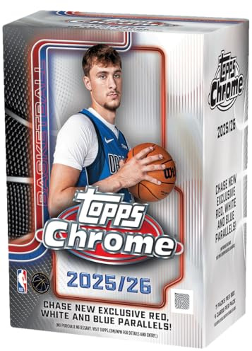 Topps Chrome® Basketball 2025-26 - Value Box (4 Karten pro Packung, 7 Packungen pro Box)