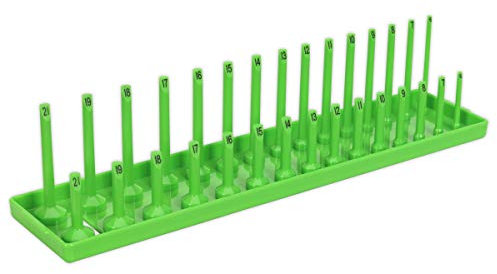 Sealey Sh3815Hv Socket Holder 3/8in Sq Drive 6-21Mm Hi-Vis Green