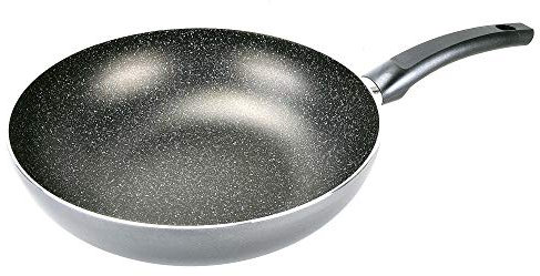 Alluflon Tradizione Italia Wok, Aluminio, Negro, 28 cm