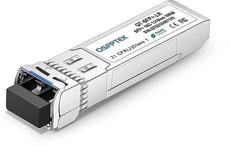 QSFPTEK 10G SFP+ LR Modul, 10GBASE-LR Single-Mode LC 10gb SFP gbic Transceiver Kompatibel für Juniper EX-SFP-10GE-LR/QFX-SFP-10GE-LR, 1310nm 10km DDM