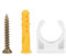 U-Rohrschelle Set 20 Stück 16/20/25 / 32mm PPR Rohrbefestigung Halter mit Schrauben(16mm)