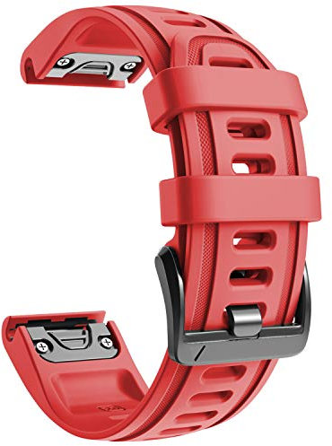 NotoCity 20 mm Schnellverschluss-Uhrenarmband für Garmin 7S/7S Pro/6S/6S Pro/5S/5S Plus, Silikon, weiches Sport-Ersatzband, kompatibel mit Garmin Epix Pro 42 mm/Approach S70, 42 mm (rot)