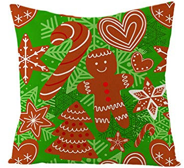 Nunubee Weicher Und Langlebiger Kissenbezug Für Schlafsofa Home Decoration Kissenbezug Schöner Weihnachtsbaum 45 * 45Cm # 12