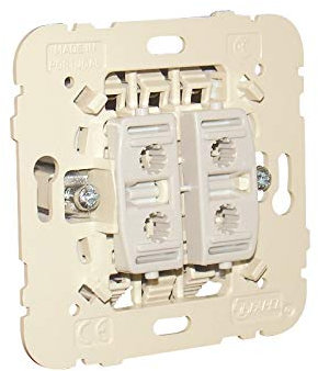 WITTKOWARE Doppel-Wechselschalter-Einsatz, 10 A/250 V, Kunststoff, Schalter, Wechselschalter