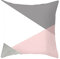 Daesar Coussins Decoratifs, Housse de Coussin 40x40 Blanc Gris Rose Coussin Deco Salon de Jardin Geometrique, Polyester