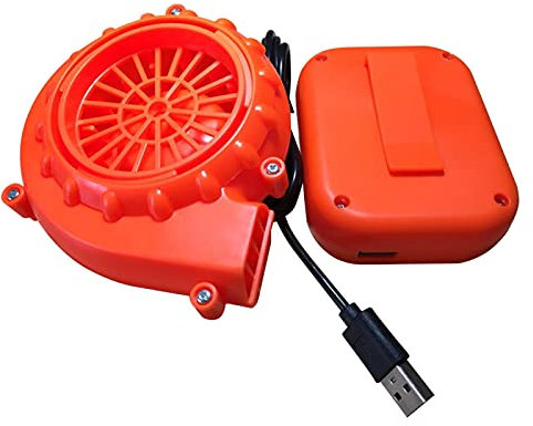 DC 6V Electric Blower, Mini Fan Blower, Powered Fan Portable for Mascot Head Inflatable Costume Cosplay Fancy Dress,Orange