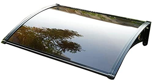 GXFWJD Türdach Überdachung,vordach Haustir Mit Seitenteil,Vordach Für Haustür,Pultvordach Widersteht Wind/Regen,Sturm,leichtem Schnee,Belastung Bis Zu 33 Lbs (Color : Black, Size : 60x60cm)