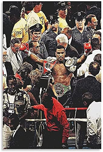 Iooie Leinwand Bilder Kunst Mike Tyson und Bild für die Esszimmerdekoration Malerei Poster Druckt Gedruckte 11.8x19.7(30x50cm) Kein Rahmen