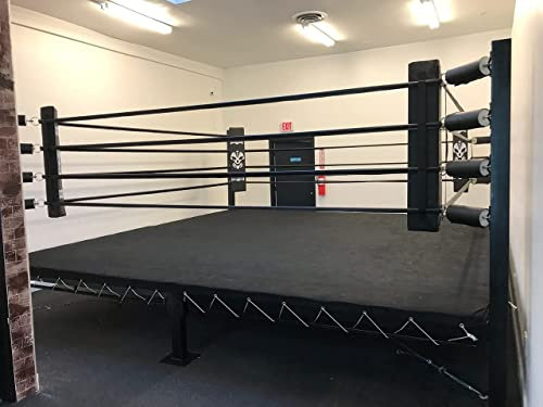 BuyBuy Sports - MMA-Trainings-Bodenring aus Segeltuch für brasilianische Jiu Jitsu, BJJ, Judo-Kampfkunst und Fitnesstraining, Boxen, Ringen, Gymnastik und Kampfsport (55,9 x 55,9 cm, schwarz)