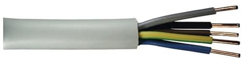 Pollmann NYM J 3x1,5 3x2,5 5x1,5 5x2,5mm² Mantelleitung Elektroleitung Kabel 1-25m (NYM-J 5 x 2,5mm², 1 Mtr.)