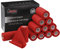 ALPIDEX 12 Rollen Haftbandage 10 cm x 4.5 m Selbstklebender Verband Pet Bandagen Fixierband Sport Vet Wrap Tape Selbsthaftend, Farbe:rot