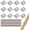 SEZO LED Streifen Verbinder Kit LED Eckverbinder 12PCS FCOB 2PIN 10mm Transparenter Ungeverdrahteter Lückenloser Lötfreier Board to Wire Connectors + 4PCS 15cm langer 20AWG Verlängerungsdraht